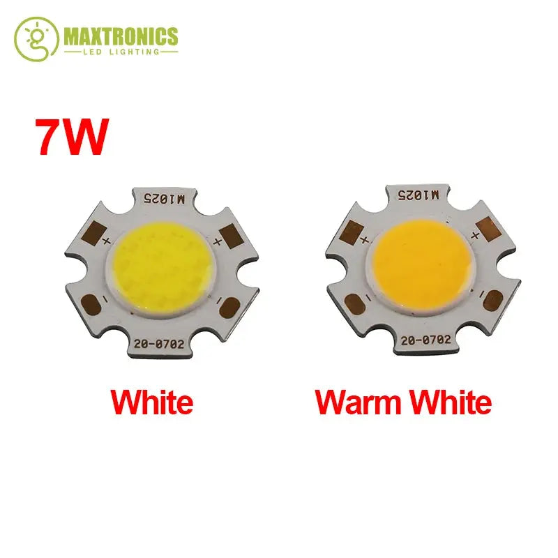 10pcs/lot 3W / 5W / 7W COB High Power LED Bead Lamp Chip White Warm White Light 270~300Lum 350mA LED Chip Lamp Lighting Depot