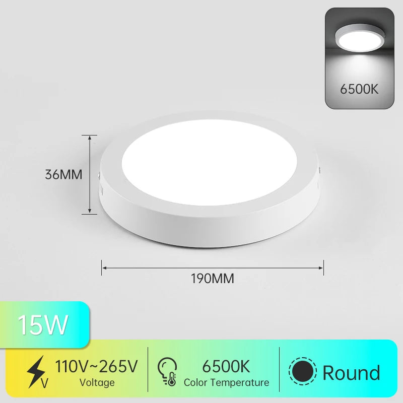 Led Downlight 25W 30W  spot led light Surface Mounted Ceiling Lamp Kitchen Lamp Indoor Lighting Fixture for Living Room Bathroom Lighting Depot