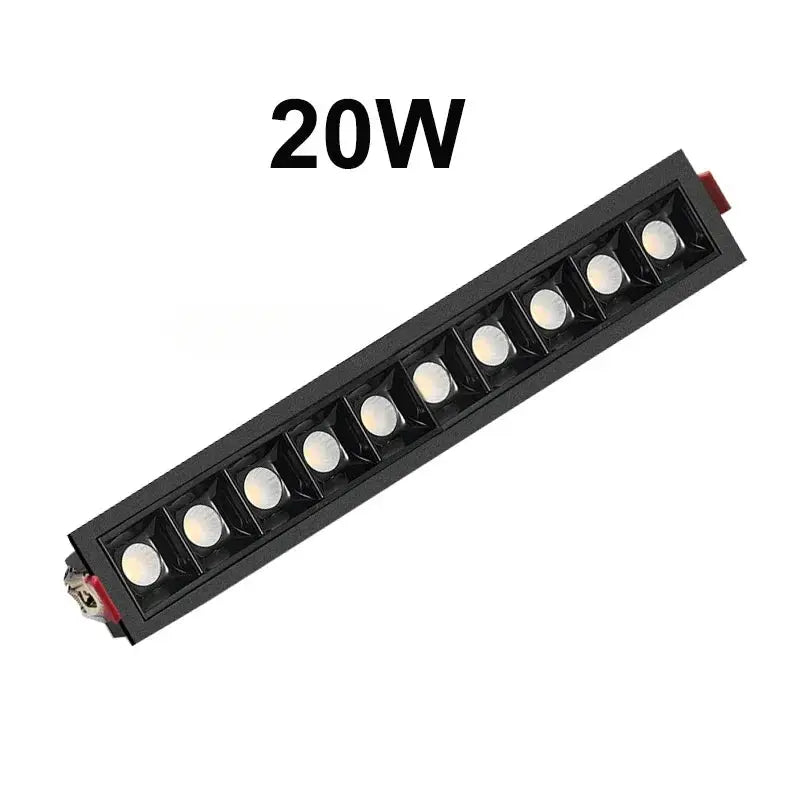 new LED line Downlight Recessed Rectangle Grille Ceiling Lamp 10W 20W 30W AC85~265V LED Spot Light For Home Shop Decor Living The Lighting Depot