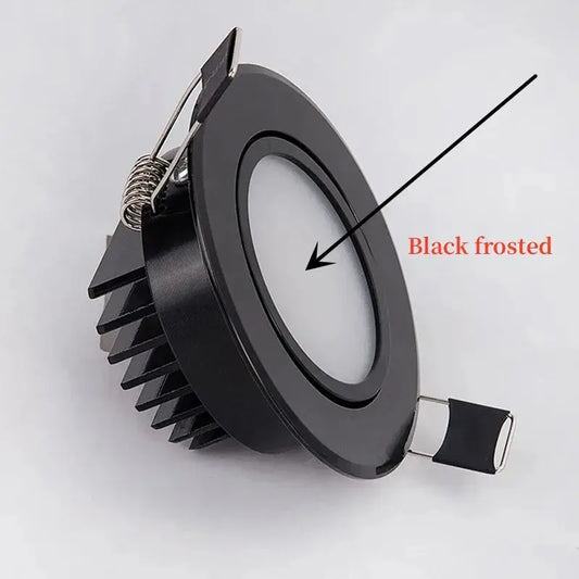 Round Dimmable LED COB Spotlight Ceiling Lamp AC85-265V 7W9W12W15W18W Aluminum Recessed Downlight Indoor Lighting The Lighting Depot