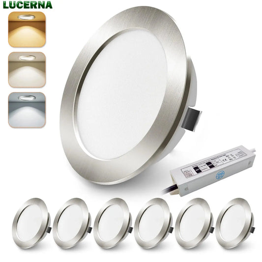 LED Recessed Spotlight 12V Lamp With AC110~220V Driver Recessed Spotlights For Mirror Cabinet Caravan Van Wardrobe Down Light Lighting Depot