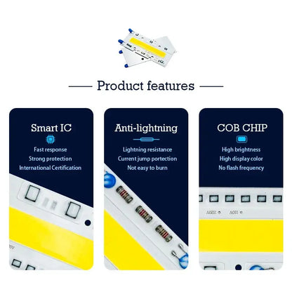 Led Lamp Chip AC 110V 220V COB Beads 30W 50W 70W 100W 150W Lampada Input DIY No Driver LED Bulb Flood Light Spotlight Lighting Depot