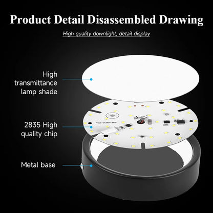 Led Downlight Spotlight Ceiling Lamp 220V 5W 10W15W Surface Mounted Led Down Lamp Ceiling Light for Living Room Lighting Kitchen Lighting Depot