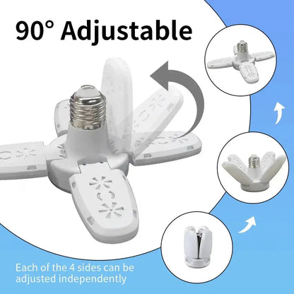 LED 4 Leaf Bulb E27 Collapsible Warm White Light Pendant Light Storage Garage Kitchen Lighting High Brightness Remote Control Lighting Depot